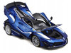 Ferrari FXX-K Evo #27 Blue Metallic with White Accents and Gray Metallic Top "Race + Play" Series 1/18 Diecast Model Car Bburago 16012BL