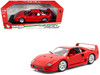 1987 Ferrari F40 Red Race + Play Series 1/18 Diecast Model Car Bburago 16023RD