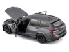 2023 BMW M3 Touring Matt Gray Metallic with Black Top 1/24 Diecast Model Car Bburago 21112GRY
