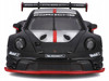 Porsche 911 GT3 R Black with Silver Top and Hood and Red Stripes Race Series 1/43 Diecast Model Car Bburago BB38321
