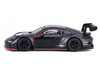 Porsche 911 GT3 R Black with Silver Top and Hood and Red Stripes Race Series 1/43 Diecast Model Car Bburago BB38321