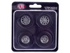 Drag Wheel and Tire Set of 4 pieces from 1970 Oldsmobile 442 W30 W-Machine for 1/18 Scale Model Acme A1805631W