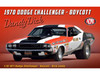 1970 Dodge Challenger Boycott - 'Dandy' Dick Landy White with Black and Red Stripes and Graphics Limited Edition to 500 pieces Worldwide 1/18 Diecast Model Car ACME A1806031