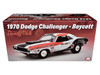 1970 Dodge Challenger Boycott - 'Dandy' Dick Landy White with Black and Red Stripes and Graphics Limited Edition to 500 pieces Worldwide 1/18 Diecast Model Car ACME A1806031
