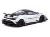 LB-Works 720S White with Carbon Hood and Black Top with Extra Wheels Hobby64 Series 1/64 Diecast Model Car Tarmac Works T64-106-WH