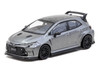 Toyota GR Corolla RHD Right Hand Drive Gray Metallic with Metal Oil Can Packaging Global64 Series 1/64 Diecast Model Car Tarmac Works T64G-066-GY