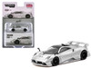 Pagani Imola Matt Silver Metallic with Black Top Global64 Series 1/64 Diecast Model Car Tarmac Works T64G-TL046-SL