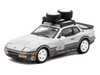 Porsche GRAMS28 Mars Rover 944 #28 Gray and Brown with Roof Rack Collab64 Series 1/64 Diecast Model Car Schuco & Tarmac Works T64S-018-G28