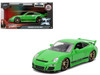 Porsche 911 GT3 997 Green with Black Accents Fast X 2023 Movie Fast & Furious Series 1/32 Diecast Car Model Jada 35693