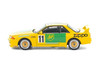 Skyline GT-R R32 RHD Right Hand Drive #11 Yellow with Green Graphics Group A 1993 1/64 Diecast Model Car Pop Race PR640291