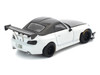 Honda Pandem S2000 RHD Right Hand Drive White with Carbon Hood and Top 1/64 Diecast Model Car Pop Race PR640389
