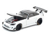 Honda Pandem S2000 RHD Right Hand Drive White with Carbon Hood and Top 1/64 Diecast Model Car Pop Race PR640389