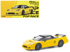 Honda NSX-R RHD Right Hand Drive Custom Yellow with Black Top 1/64 Diecast Model Car Pop Race PR640433
