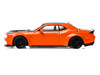 2018 Dodge Challenger SRT Hellcat Go Mango Orange with Matt Black Hood and Top 1/64 Diecast Model Car IXO Models U64RDC001