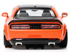 2018 Dodge Challenger SRT Hellcat Go Mango Orange with Matt Black Hood and Top 1/64 Diecast Model Car IXO Models U64RDC001
