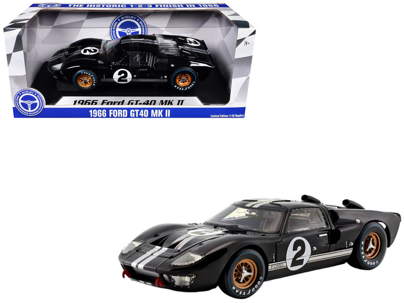 Ford GT40 MKII #2 Bruce McLaren - Chris Amon Shelby American Winner 24 Hours of Le Mans 1966 Historic 1-2-3 Finish Series 1/18 Diecast Model Car ACME SC-408-60
