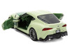 2020 Toyota GR Supra Grogu Livery Light Green with Green Graphics and Hood Star Wars Franchise Hollywood Rides Series 1/32 Diecast Car Model Jada 38012