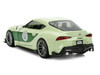 2020 Toyota GR Supra Grogu Livery Light Green with Green Graphics and Hood Star Wars Franchise Hollywood Rides Series 1/32 Diecast Car Model Jada 38012