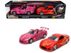 Honda S2000 Pink with Graphics and Mazda RX-7 Orange with Graphics Set of 2 pieces 25 Years of Fast & Furious Series 1/32 Diecast Model Cars Jada JA38363
