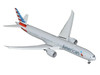 Boeing 777-300ER Commercial Aircraft with Flaps Down Configuration American Airlines N722AN Silver with Striped Tail Gemini 200 Series  1/200 Diecast Model Airplane GeminiJets G2AAL1415F