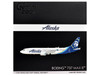 Boeing 737 MAX 8 Commercial Aircraft Alaska Airlines N803AK White with Blue Tail Gemini 200 Series 1/200 Diecast Model Airplane GeminiJets G2ASA1488
