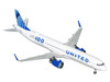 Airbus A321neo Commercial Aircraft United Airlines 100th Anniversary N44550 White with Blue Tail Gemini 200 Series 1/200 Diecast Model Airplane GeminiJets G2UAL1524