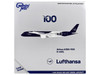 Airbus A350-900 Commercial Aircraft Lufthansa 100th Anniversary D-AIXL Dark Blue and White 1/400 Diecast Model Airplane GeminiJets GJDLH2409