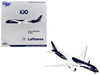 Airbus A350-900 Commercial Aircraft Lufthansa 100th Anniversary D-AIXL Dark Blue and White 1/400 Diecast Model Airplane GeminiJets GJDLH2409