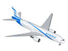 Boeing 777-200ER Commercial Aircraft El Al Airlines 4X-ECE White with Blue Stripes 1/400 Diecast Model Airplane GeminiJets GJELY2425