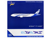 Boeing 777-200ER Commercial Aircraft El Al Airlines 4X-ECE White with Blue Stripes 1/400 Diecast Model Airplane GeminiJets GJELY2425