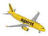 Airbus A320 Commercial Aircraft Spirit Airlines N604NK Yellow 1/400 Diecast Model Airplane GeminiJets GJNKS2442