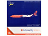 Boeing 737-900ER Commercial Aircraft Sun Country Airlines N904SY Orange and White with Blue and Orange Tail 1/400 Diecast Model Airplane GeminiJets GJSCX2407