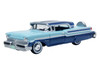 1957 Mercury Montclair Nantucket Blue Metallic and Pacific Blue Two Tone 1/87 (HO) Scale Diecast Model Car Oxford Diecast 87MT57006