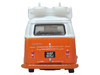 Volkswagen T2 Bay Window Bus Signal Orange with White Top and Surfboards on Roof Rack 1/148 (N) Scale Diecast Model Car Oxford Diecast NVW022