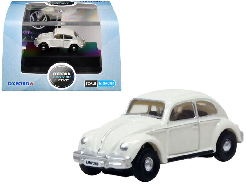 Volkswagen Beetle White 1/148 (N) Scale Diecast Model Car Oxford Diecast NVWB008