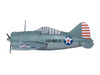 Brewster Buffalo F2A-3 Fighter Aircraft VMF 221 MCAS Ewa Hawaii 1941 United States Marine Corps Oxford Aviation Series 1/72 Diecast Model Airplane Oxford Diecast AC131