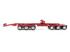 Peterbilt 379 with 70 Mid-Roof Sleeper and Fontaine Magnitude Lowboy with Bunk and ERMC 6-Axle Hydra Steer with Bridge Beam Section Load Mammoet Black with Red Stripes 1/64 Diecast Model DCP/First Gear 69-2271