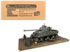 British Sherman Firefly Vc. Tank 8th Armoured Brigade 24th Lancer 13/18th Hussars Normandy 1944 British Royal Army Armored Fighting Vehicle Series 1/32 Diecast Model Forces of Valor FOV-801036A