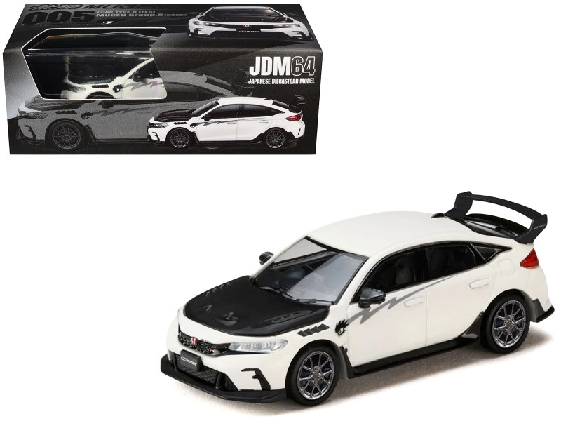 Honda Civic Type R FL5 RHD Right Hand Drive Championship White with Carbon Hood MUGEN Group B 2025 JDM64 Series Hobby Japan HJDM005B-29