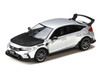 Honda Civic Type R FL5 RHD Right Hand Drive Matt Silver Metallic with Carbon Hood MUGEN Group B 2025 JDM64 Series 1/64 Diecast Model Car Hobby Japan HJDM005B-33