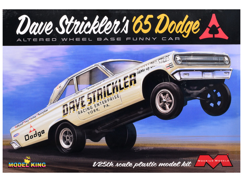 Skill 3 Model Kit Dave Strickler's 1965 Dodge AWB Funny Car 1/25 Scale Model Moebius MOE-2451