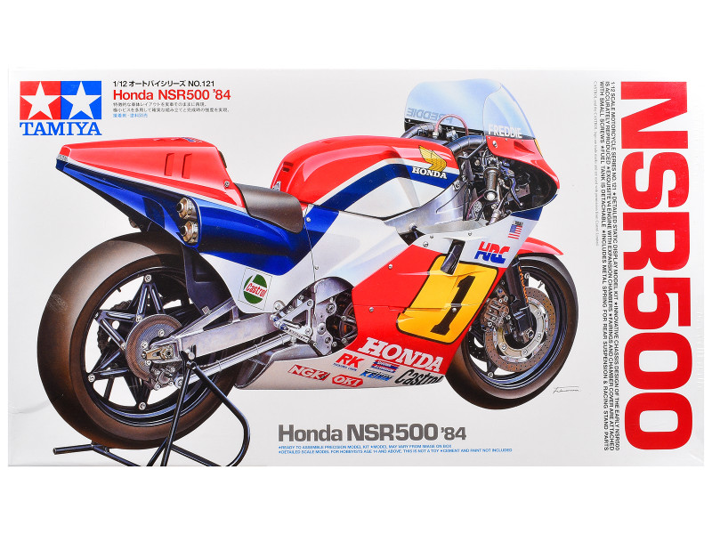 Model Kit Honda NSR500 Motorcycle 500cc Road Racing World Championship 1983 1/12 Scale Model Tamiya TAM-14121