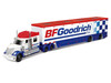International LoneStar Enclosed Car Transporter BF Goodrich White with Blue Stripes and Red Top Custom Haulers Series 1/64 Diecast Model Maisto 12418BFG