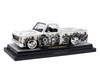 1973 Chevrolet Cheyenne 10 Pickup Truck Dia de los Muertos White with Graphics Limited Edition to 2500 pieces Worldwide 1/24 Diecast Model Car M2 Machines 40100-MJS02