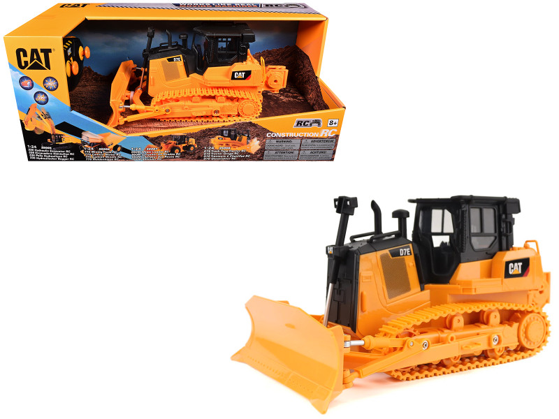Radio Control CAT Caterpillar D7E Bulldozer Yellow Construction RC Series 1/24 Model Diecast Masters 25008
