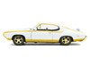 1969 Pontiac GTO Judge White Metallic with Gold Stripes Luxe Legends Series 1/24 Diecast Model Car Motormax 79224W
