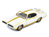 1969 Pontiac GTO Judge White Metallic with Gold Stripes Luxe Legends Series 1/24 Diecast Model Car Motormax 79224W