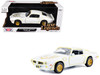 1973 Pontiac Firebird Trans Am White Metallic with Gold Accents Luxe Legends Series 1/24 Diecast Model Car Motormax 79225W