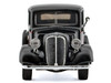 1937 Ford Pickup Truck Matt Black with Red Flame Graphics Kult Klassics Series 1/24 Diecast Model Car Motormax 79884