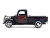 1937 Ford Pickup Truck Matt Black with Red Flame Graphics Kult Klassics Series 1/24 Diecast Model Car Motormax 79884